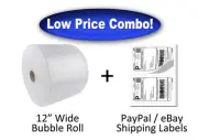 3/16" x 450' Ft Bubble Roll / Cushion Wrap+ 400 PayPal eBay Shipping Labels