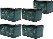 YC Yier 5PCS 12V 12AH 10HR Motorcycle Battery 6-DZM-12 Battery Rechargeble for Electric Bike Scooter Bicycle Go Kart ATV UTV Buggy Quad Golf Cart Electric Vehicles Ride on Toys Lead Acid Battery (60V)