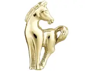 14K Gold Pony Slide Pendant