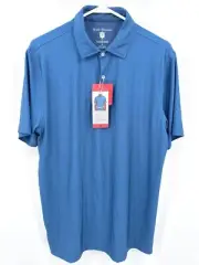 Hickey Freeman Polo Shirt Men's M Blue Geometric