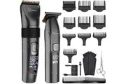 Hatteker Professional Hair Clippers and T-Blade Trimmer Kit for Men Cordless Beard Barber Clipper Hair Cutting Kit Haircut Grooming Kit IPX7 Waterproof
