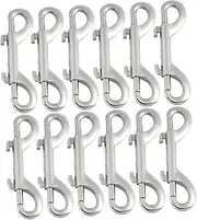 SUPVOX 12pcs Zinc Alloy Double-Ended Snap Hooks for Pet Leash Backpacks Heavy Duty Metal Dog Leash Clips