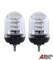 Single Bolt Mount Digger Plant Tractor Truck LED Warning Flashing Amber Beacons