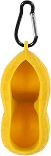 Generic Golf Ball Holder Silicone Sleeve Portable Peanut Shape Design for Balls Non Slip Grip Golfing Accessory for Men for Practice Tournaments and Casual Play