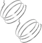 [HONMEET] 2Pcs snake armband men bracelet trendy bracelets cuff bracelets wrap arm cuff jewelry for men bracelets for women arm cuff band adjustable arm cuff women arm cuff bangle vintage