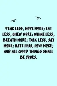 在飛比找博客來優惠-Fear less, hope more; eat less