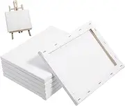 Angoily 6 Pcs Oil Painting Canvas Panels Sturdy Blank Artist Canvas Fabric for Watercolor Oil Painting Easy to Carry for All Skill Levels