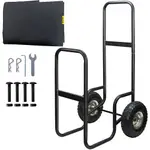 VEVOR Firewood Cart, 220 lbs Weight Capacity, Wood Carrier with Wheels, Binding Rope and Water-Proof Tarp, Utility Log Rack for Storage and Move, Doll
