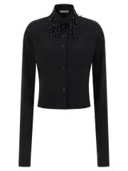 [Alberta Ferretti] Alberta Ferretti-Beads Shirt Camicie Nero-Donna 38IT