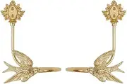 Elegant Handmade Heavy Duty Metal Curtain Holdback, Vintage Bird Animal Curtain Tiebacks,Brass Curtain Hook,Home Curtain Decoration