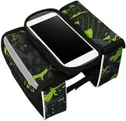 Bike dle Bag Cycling Top Tube Bag Transparent PVC Phone Protection Bag for Bikers Green One Size