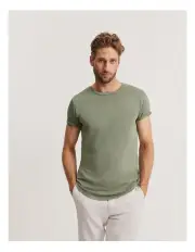 [Country Road] Australian Cotton Longline Garment Dyed T-shirt in Thyme