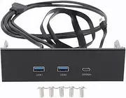 USB Front Panel Hub, GEN2x2 USB A Type C 3 Ports, Optical Drive 5.25-inch Front Panel, 19 Pin 20Gbps Optical Drive Extension Panel, Computer Expansion Board