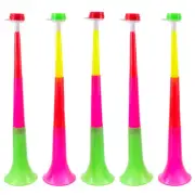 5 Pcs Retractable Horn Plastic Noisemaker Toys Funny Trumpet Child