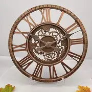 Horloge de Jardin étanche horloge extérieure Jardin 30 cm horloge murale Vintage cuivre Rouge horloge extérieure Jardin étanche, 12 pouces