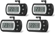 xelea 4PCS Digital Frigerator Thermometer Fridge and Freezer Thermometer with Large LCD Screen Stand for Room Kitchen