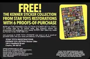 FREE Kenner Star Wars toy collection Sticker Set - READ DETAILS!