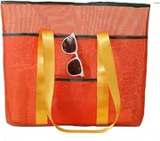 [Generic] Beach Pool Bag - Breathable Mesh Beach Tote | Large Capacity Multipurpose Organizer Pocket for Sports, Travel, Camping, Racing, Picnic, Outdoor, Holidays