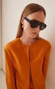 [Bottega Veneta] Aviator-Frame Acetate Sunglasses