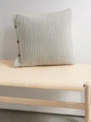 [Brunello Cucinelli] Brunello Cucinelli - Ribbed Cashmere Down Cushion - Gray - One size One size Gray