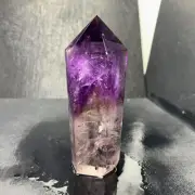 Top Natural amethyst Quartz obelisk Crystals Tower Point Wand Reiki Gmes 240g