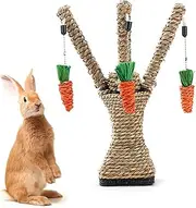 Hamiledyi Bunny Fun Tree Rabbit Toy Chewable Carrot Shaped Playpen