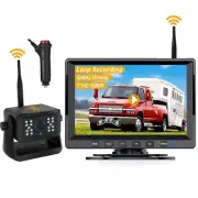 Wireless Solar Reversing Camera 7" IPS Monitor DVR for Caravan Truck Motorhome