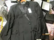 NWT CALVIN KLEIN TUXEDO 58L 54W MENS WEARHOUSE ALL WOOL YR ROUND BLACK TUX $500