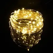 TuoTu USB LED Fairy String Light,100 LED Bulbs 33ft /10M, Silver Wire Waterproof Starry String Lights for Indoor, Bedroom Festival Christmas Wedding Party