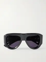 [Jacques Marie Mage] Jacques Marie Mage - Barclay Aviator-style Acetate Sunglasses - Black - One size One size Black