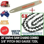 20" BAR+6 CHAINS FOR STIHL CHAINSAW MS311 MS362 MS362C-M MS381 MS391 MS461
