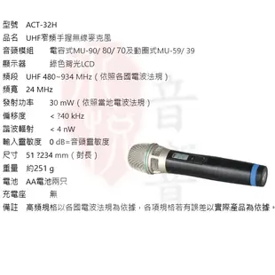 【MIPRO 嘉強】MA-708/ACT-32H 手提式無線擴音機 限量白 六種組合 贈多項好禮 全新公司貨