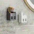 White/Grey Toothpaste Shelf Wall-mounted Comb Storage Container Kitchen