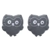 2PK Playgro Cute Grey Owl Shaped Soft Polyester Cot Baby/Infant Cushion/Pillow