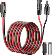 12AWG Solar Panel Cable, Solar Panel Cable Connector Kit Solar Cable to Anderson,Compatible with Solar Connector and Anderson Connector for RV, Solar Generator Power Station (12AWG 20FT)