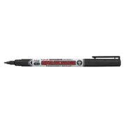 Uni Super Ink Oil Base Marker w/ 0.9mm Tip Black (Box of 12)