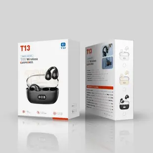 耳夾式真無線數顯高品質TWS雙耳雙邊5.3立體聲充電倉藍牙耳機批發
