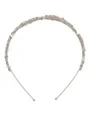 [Gregory Ladner] Jewelled Leaf Heaband in Rhodium