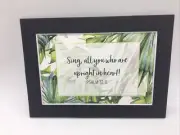 New Handmade 5x7 (Matted 4x6) Religious Scripture Inspirational Free Ship 185