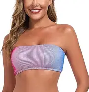 [RELLECIGA] Women's Swimwear Bikini Bandeau Top Strapless Lambada Top