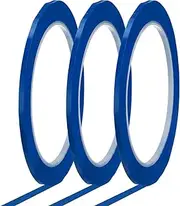 uxcell Whiteboard Tape 3mm x 66m Pinstripe Graphic Chart Line Grid Marking Tapes for Classroom Office Dry Erase Board Art, Blue, Pack of 3