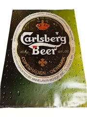 1986 Carlsberg Imported beer promotion poster Anheuser Busch￼ 20x38 breweriana