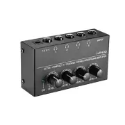 4 Channels 12V Mini Ultra-Compact Stereo Headphone/Earphone Audio Amplifier