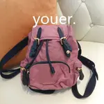 二手精品 BURBERRY 博柏利 RUCKSACK 小款 粉色 後背包 側背包