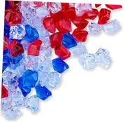 Acrylic Ice Rocks Crystals Gems ~550 Pcs 3 lbs Bulk Bag for Vase Patriotic
