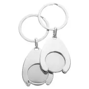 2 Pcs Shopping Cart Coin Keychain Trolley Tokens Ornament Beautiful