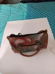 all leather hand painted hand bag