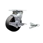 5 Inch SS Glass Filled Nylon Swivel Caster w/Delrin Bearing and Brake/Swivel Lck