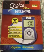 Choice DM Clarus Blood Glucose Monitoring System FREE USA SHIPPING Warranty NOS!