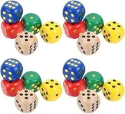 YARNOW 20pcs Dices for Game Board: Wooden Colorful Dice Board Games Classroom Activities and Party Decorations Enhance Creativity and Learning